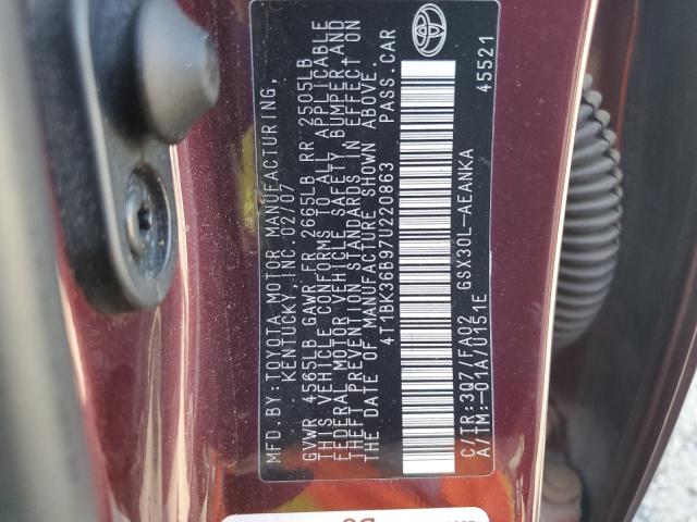 Photo 11 VIN: 4T1BK36B97U220863 - TOYOTA AVALON XL 