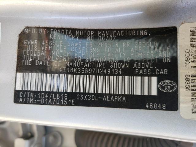 Photo 11 VIN: 4T1BK36B97U249134 - TOYOTA AVALON 