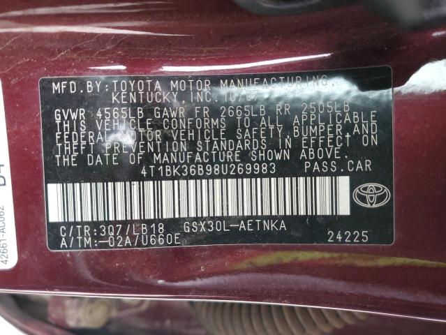 Photo 11 VIN: 4T1BK36B98U269983 - TOYOTA AVALON 