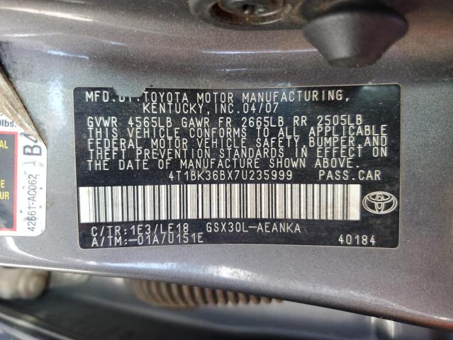 Photo 11 VIN: 4T1BK36BX7U235999 - TOYOTA AVALON 