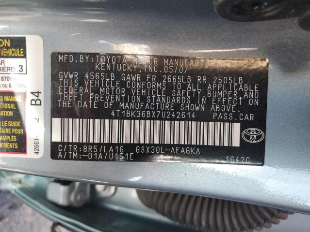 Photo 11 VIN: 4T1BK36BX7U242614 - TOYOTA AVALON XL 