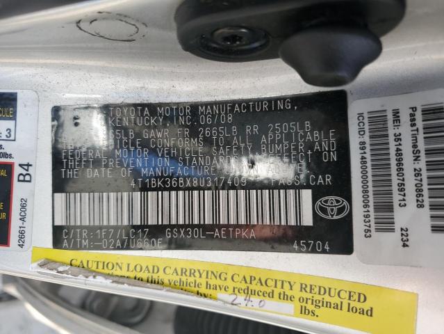 Photo 11 VIN: 4T1BK36BX8U317409 - TOYOTA AVALON XL 