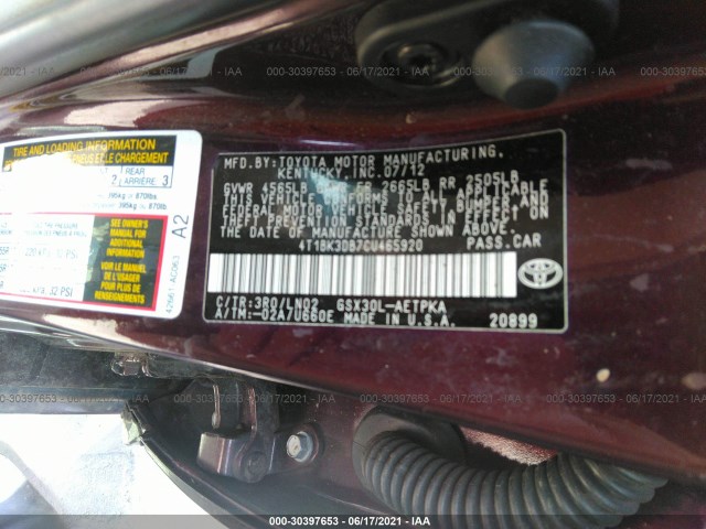 Photo 8 VIN: 4T1BK3DB000465920 - TOYOTA AVALON 