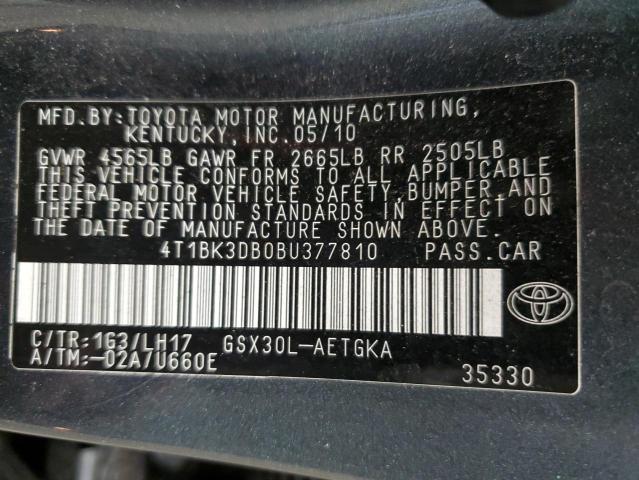 Photo 11 VIN: 4T1BK3DB0BU377810 - TOYOTA AVALON BAS 