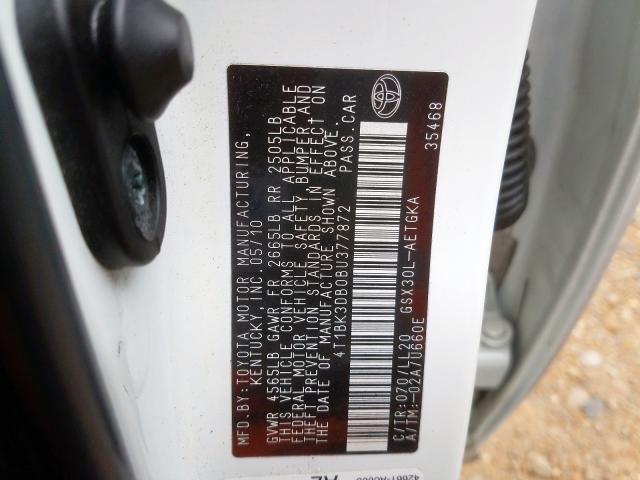 Photo 9 VIN: 4T1BK3DB0BU377872 - TOYOTA AVALON BAS 