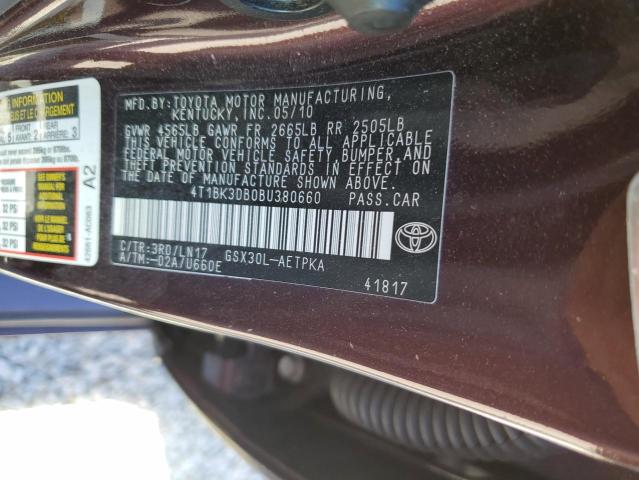 Photo 9 VIN: 4T1BK3DB0BU380660 - TOYOTA AVALON BAS 