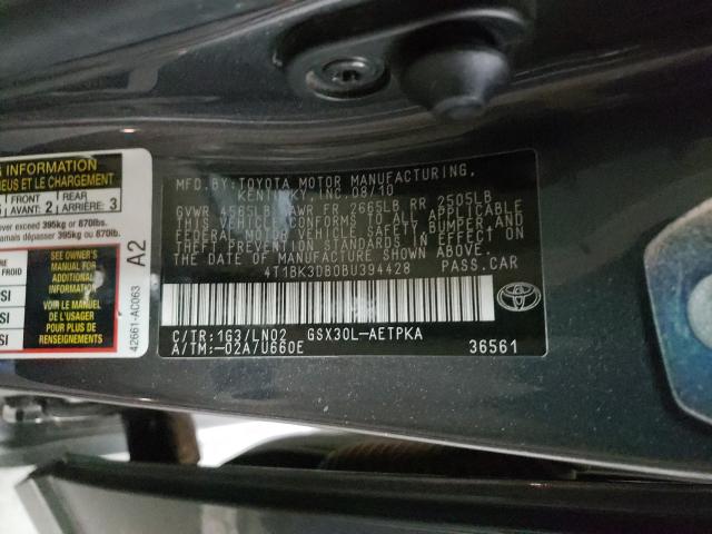 Photo 9 VIN: 4T1BK3DB0BU394428 - TOYOTA AVALON BAS 