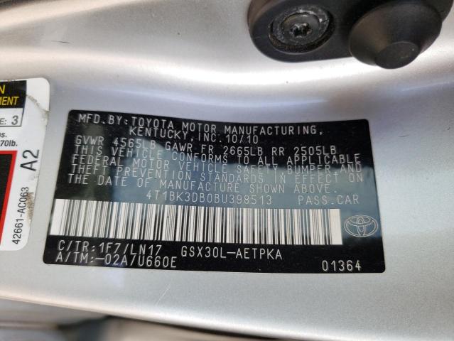 Photo 12 VIN: 4T1BK3DB0BU398513 - TOYOTA AVALON BAS 