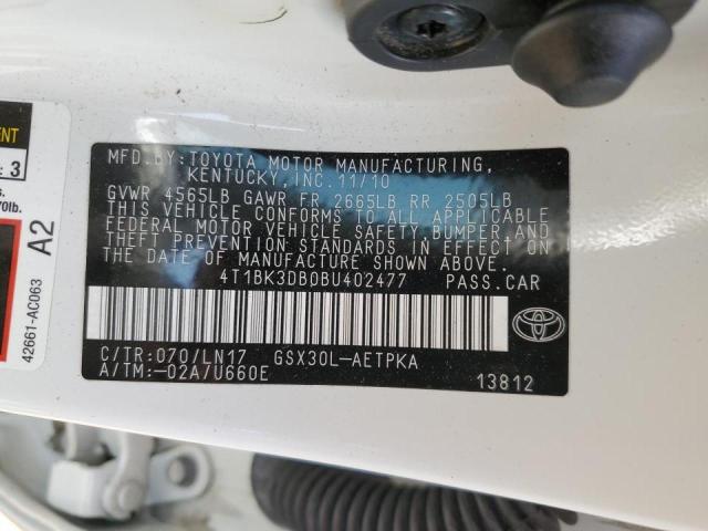 Photo 9 VIN: 4T1BK3DB0BU402477 - TOYOTA AVALON BAS 