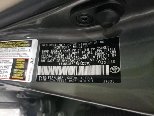 Photo 9 VIN: 4T1BK3DB0BU432787 - TOYOTA AVALON BAS 