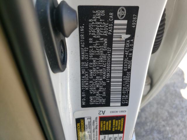 Photo 9 VIN: 4T1BK3DB0CU454127 - TOYOTA AVALON BAS 