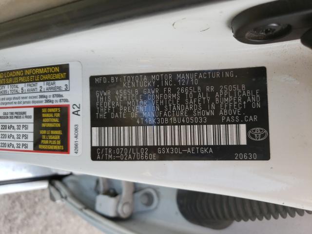 Photo 9 VIN: 4T1BK3DB1BU405033 - TOYOTA AVALON BAS 