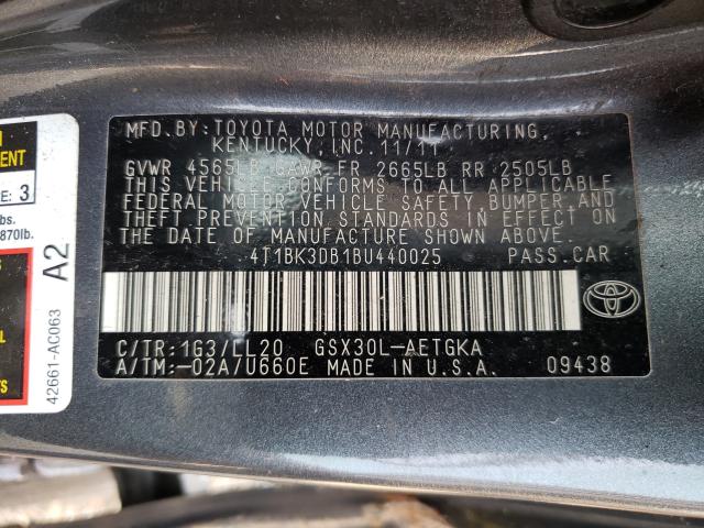 Photo 9 VIN: 4T1BK3DB1BU440025 - TOYOTA AVALON BAS 