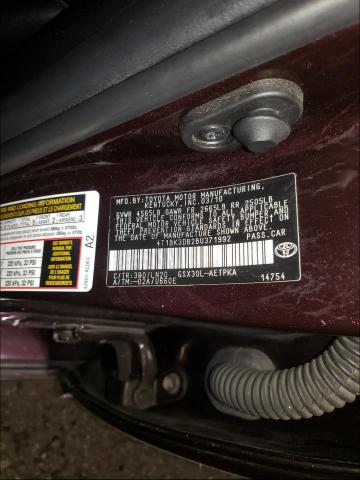 Photo 9 VIN: 4T1BK3DB2BU371992 - TOYOTA AVALON BAS 