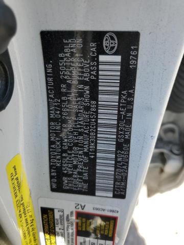 Photo 11 VIN: 4T1BK3DB2CU457868 - TOYOTA AVALON BAS 