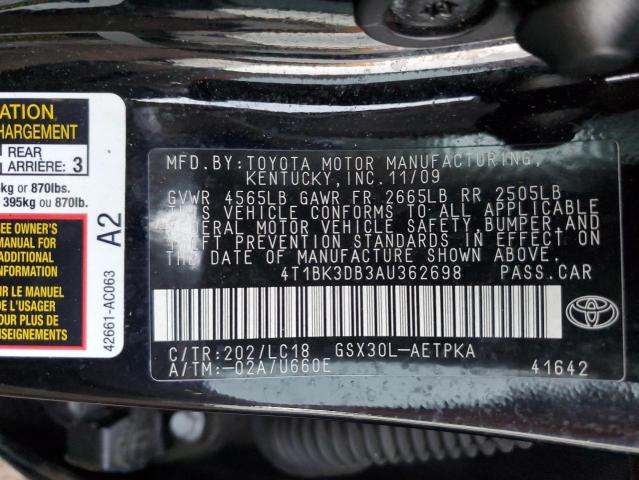 Photo 11 VIN: 4T1BK3DB3AU362698 - TOYOTA AVALON 