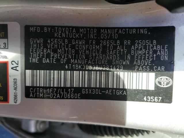 Photo 12 VIN: 4T1BK3DB3BU381429 - TOYOTA AVALON BAS 