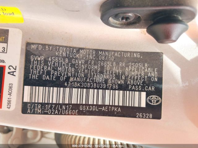 Photo 8 VIN: 4T1BK3DB3BU391796 - TOYOTA AVALON 