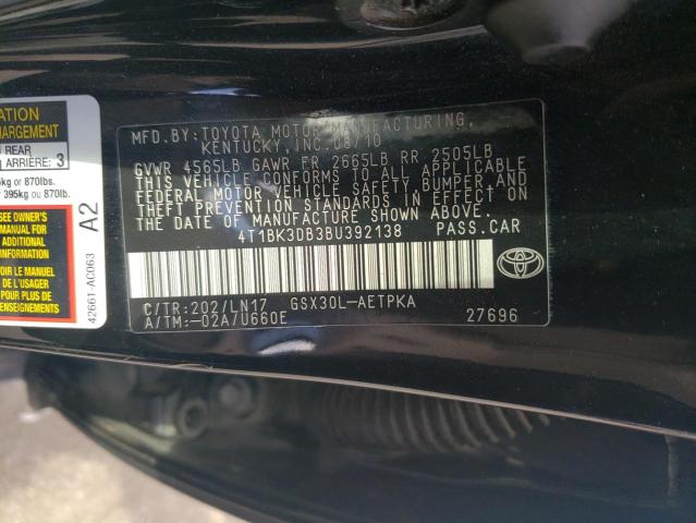 Photo 11 VIN: 4T1BK3DB3BU392138 - TOYOTA AVALON BAS 