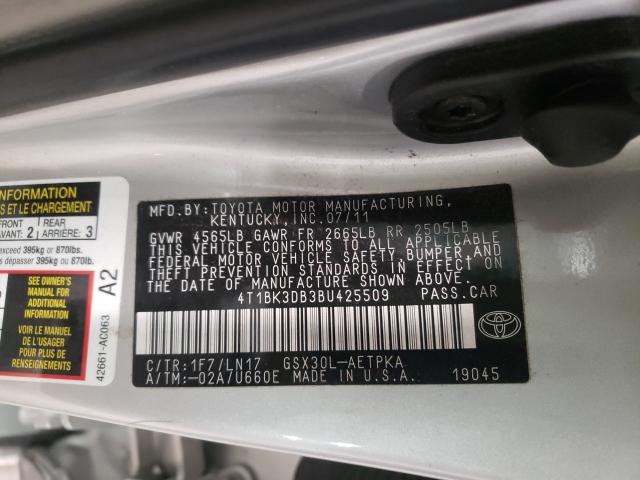 Photo 9 VIN: 4T1BK3DB3BU425509 - TOYOTA AVALON BAS 