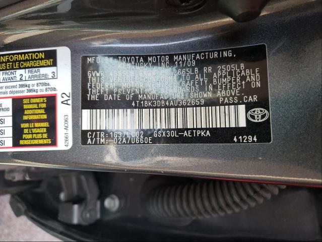 Photo 9 VIN: 4T1BK3DB4AU362659 - TOYOTA AVALON XL 