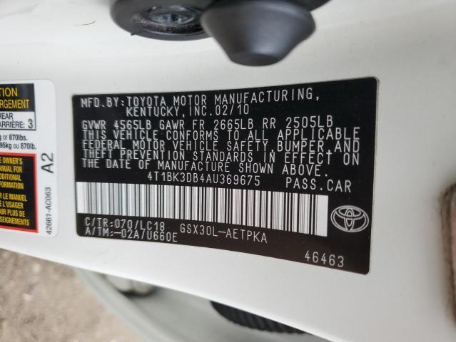 Photo 11 VIN: 4T1BK3DB4AU369675 - TOYOTA AVALON XL 