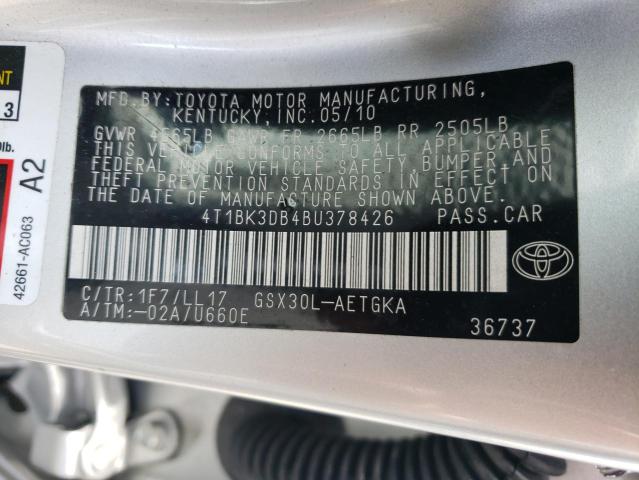 Photo 12 VIN: 4T1BK3DB4BU378426 - TOYOTA AVALON BAS 