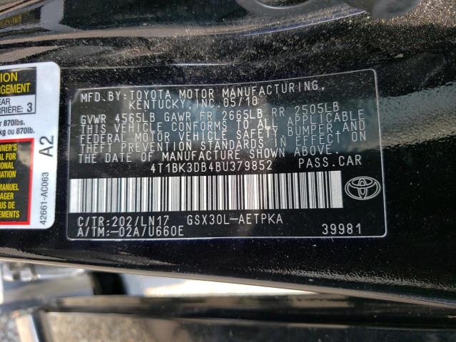 Photo 11 VIN: 4T1BK3DB4BU379852 - TOYOTA AVALON BAS 