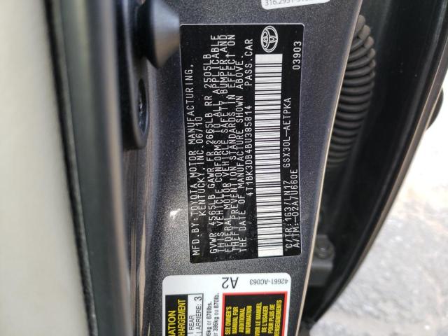 Photo 12 VIN: 4T1BK3DB4BU385814 - TOYOTA AVALON BAS 