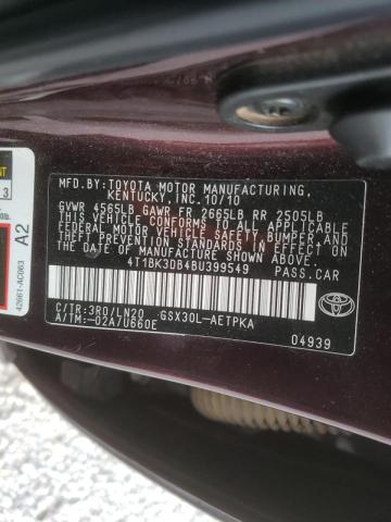 Photo 9 VIN: 4T1BK3DB4BU399549 - TOYOTA AVALON BAS 