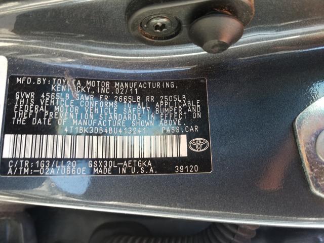 Photo 9 VIN: 4T1BK3DB4BU413241 - TOYOTA AVALON BAS 