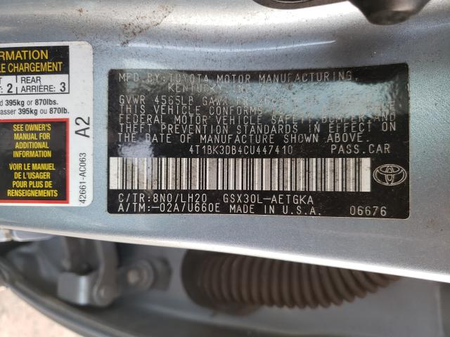 Photo 9 VIN: 4T1BK3DB4CU447410 - TOYOTA AVALON BAS 