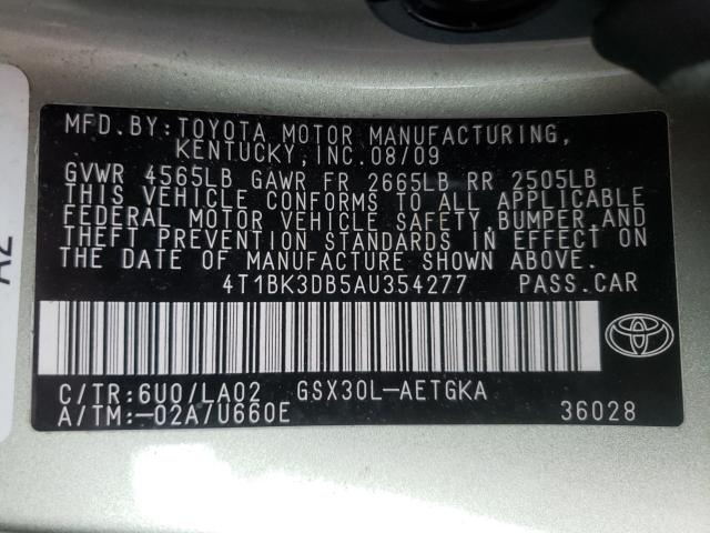 Photo 9 VIN: 4T1BK3DB5AU354277 - TOYOTA AVALON XL 