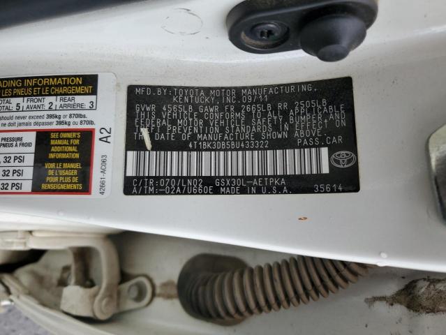 Photo 12 VIN: 4T1BK3DB5BU433322 - TOYOTA AVALON BAS 