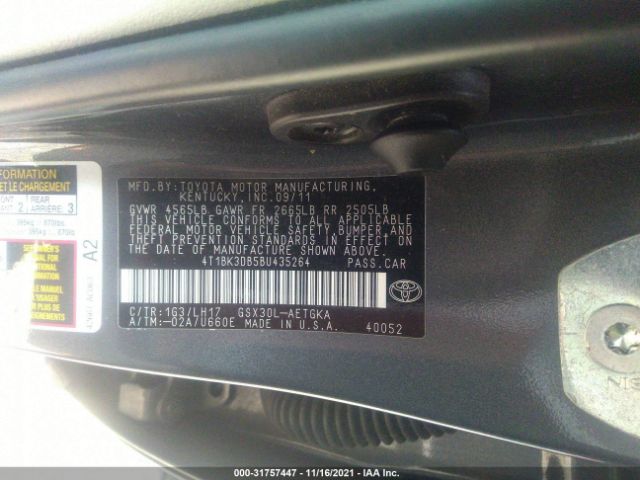 Photo 8 VIN: 4T1BK3DB5BU435264 - TOYOTA AVALON 