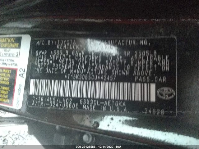 Photo 8 VIN: 4T1BK3DB5CU442457 - TOYOTA AVALON 