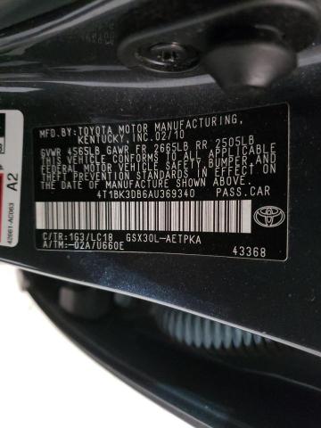 Photo 9 VIN: 4T1BK3DB6AU369340 - TOYOTA AVALON 