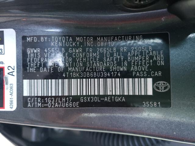 Photo 9 VIN: 4T1BK3DB6BU394174 - TOYOTA AVALON BAS 