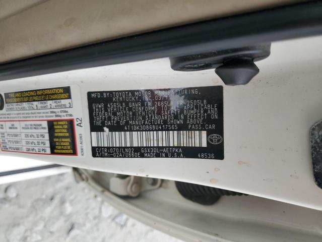 Photo 12 VIN: 4T1BK3DB6BU417565 - TOYOTA AVALON BAS 