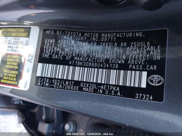 Photo 8 VIN: 4T1BK3DB6BU434138 - TOYOTA AVALON 