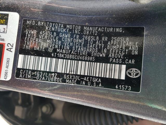 Photo 11 VIN: 4T1BK3DB6CU468985 - TOYOTA AVALON 