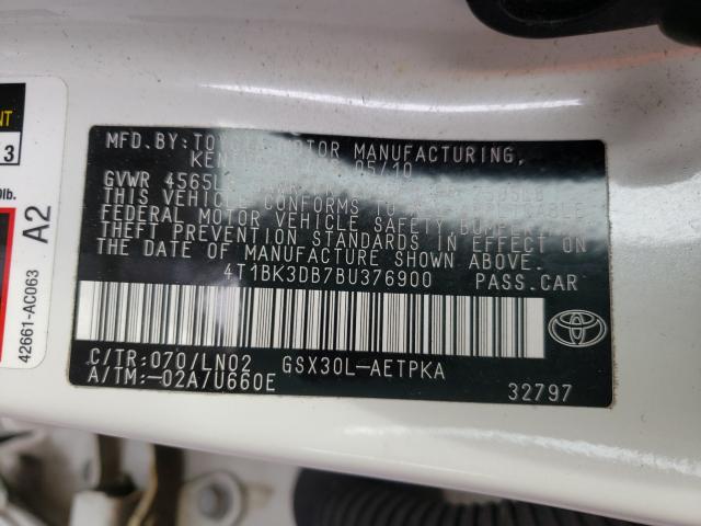 Photo 9 VIN: 4T1BK3DB7BU376900 - TOYOTA AVALON BAS 