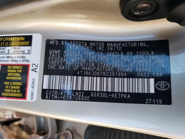 Photo 9 VIN: 4T1BK3DB7BU391994 - TOYOTA AVALON 