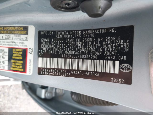 Photo 8 VIN: 4T1BK3DB7BU395298 - TOYOTA AVALON 