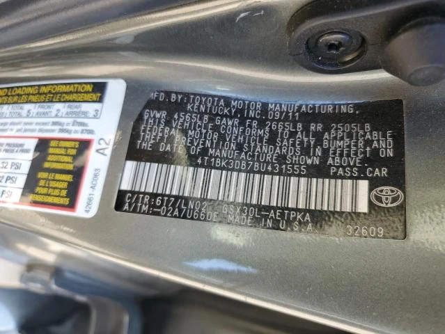 Photo 12 VIN: 4T1BK3DB7BU431555 - TOYOTA AVALON BAS 