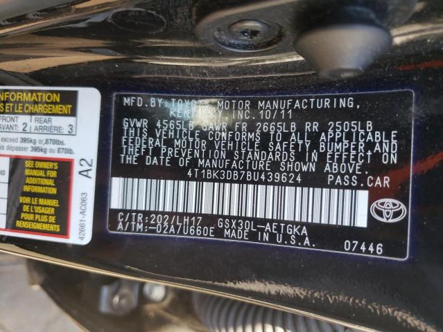 Photo 11 VIN: 4T1BK3DB7BU439624 - TOYOTA AVALON BAS 