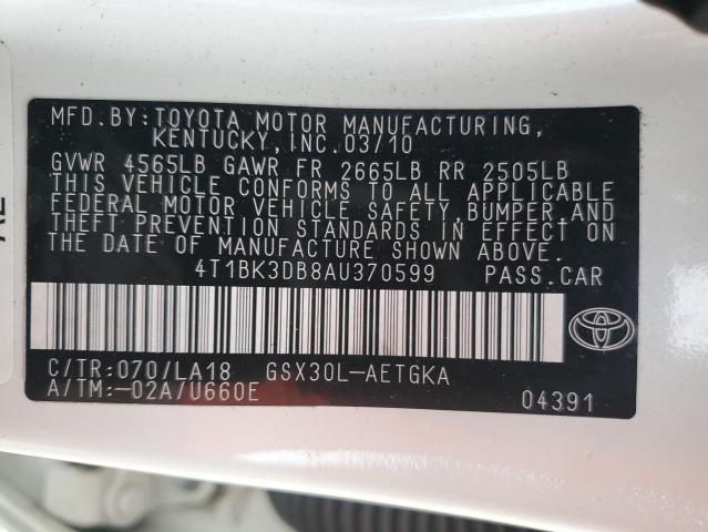 Photo 12 VIN: 4T1BK3DB8AU370599 - TOYOTA AVALON 