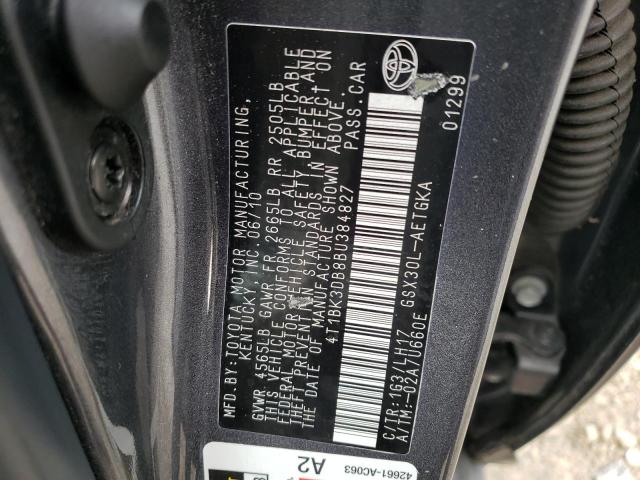 Photo 11 VIN: 4T1BK3DB8BU384827 - TOYOTA AVALON BAS 