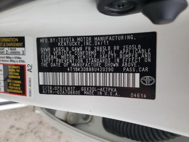 Photo 9 VIN: 4T1BK3DB8BU420290 - TOYOTA AVALON BAS 