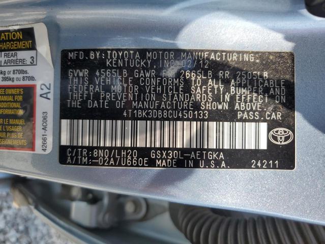 Photo 11 VIN: 4T1BK3DB8CU450133 - TOYOTA AVALON BAS 